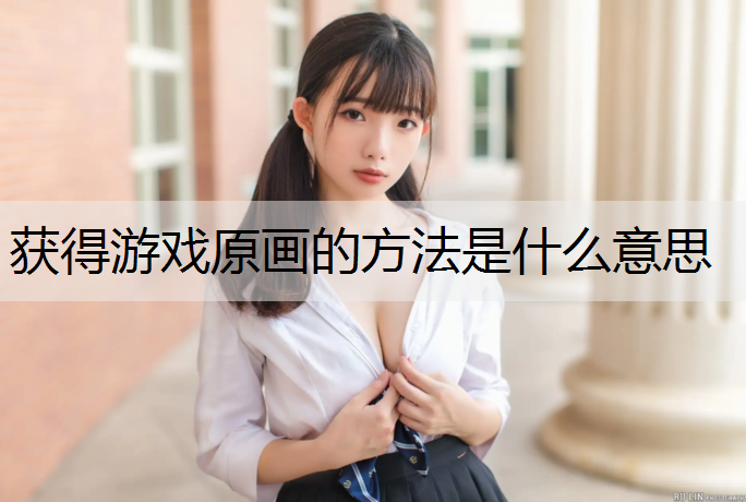 获得游戏原画的方法是什么意思